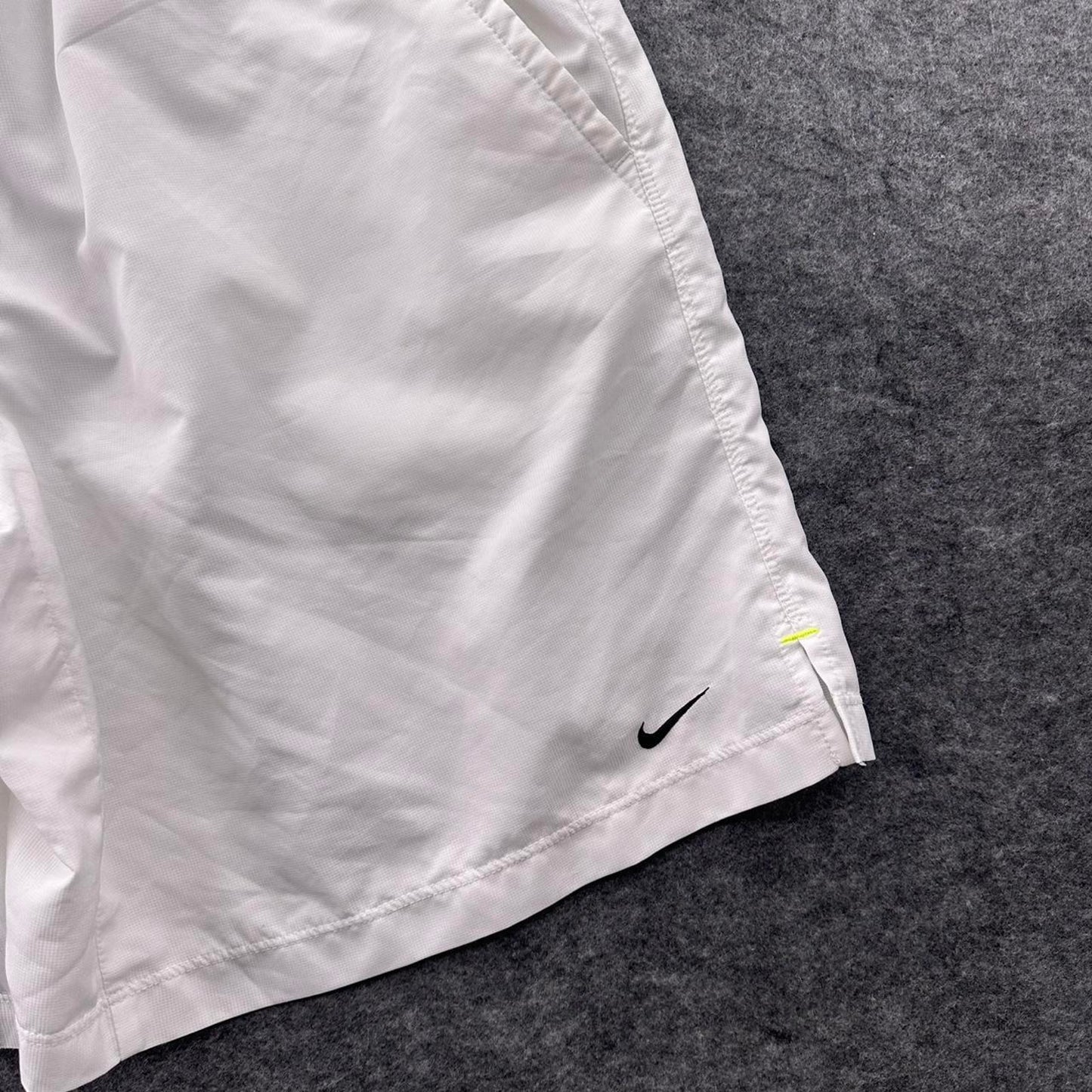 Nike white shorts with black