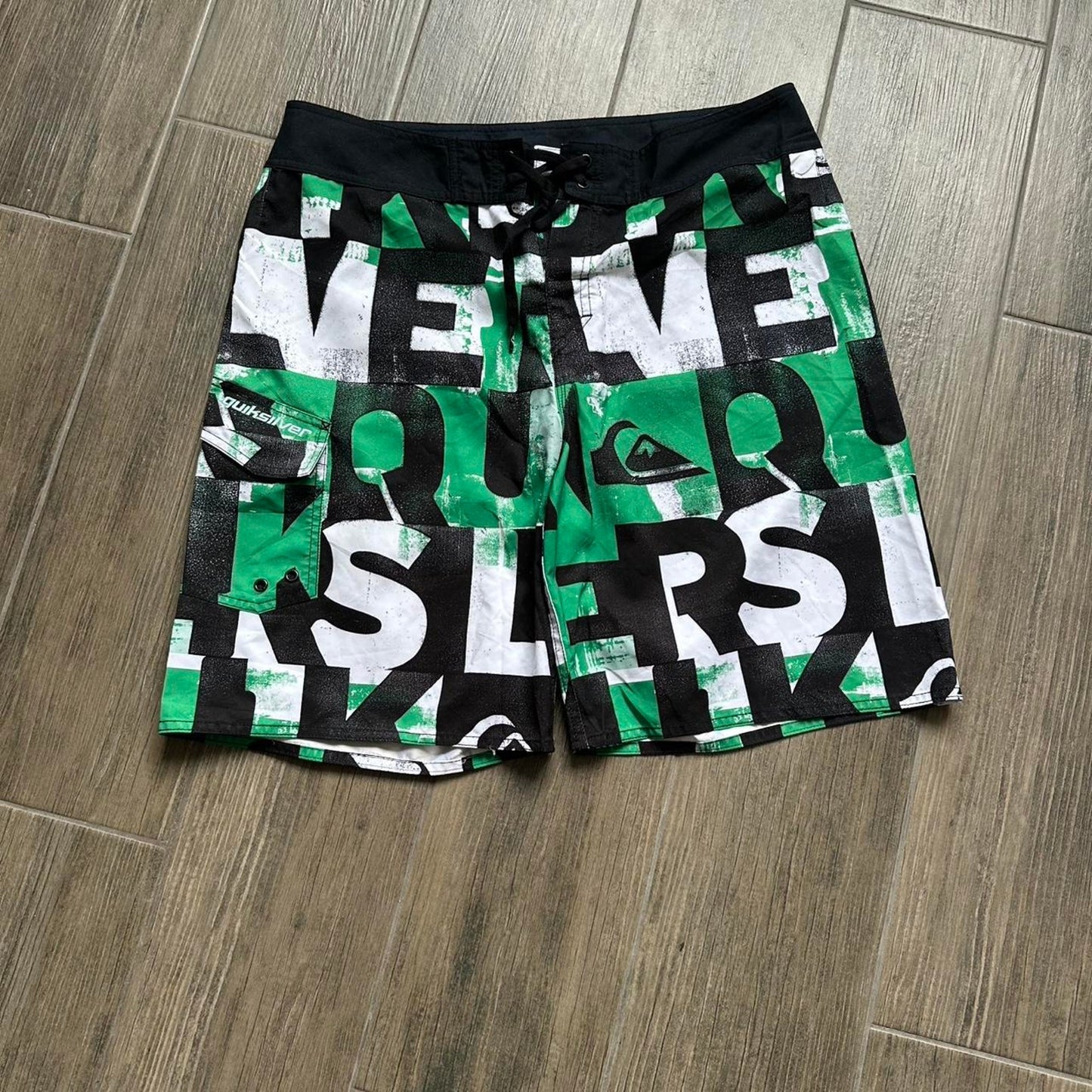 Quiksilver green board shorts