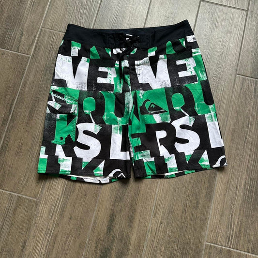 Quiksilver green board shorts