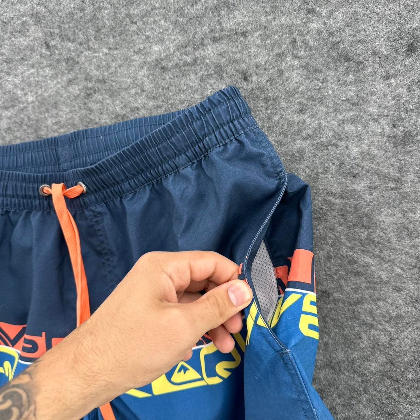 Quiksilver blue swim shorts with