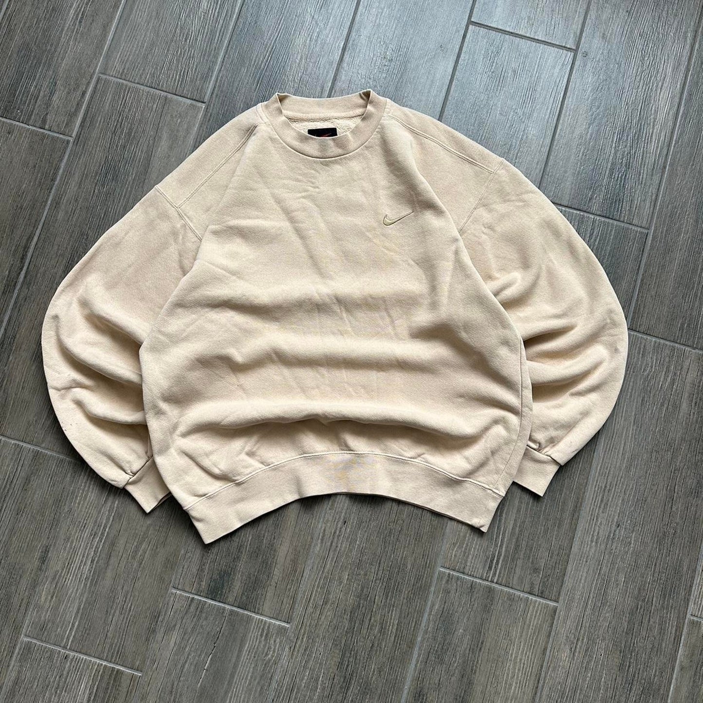 Nike beige oversized y2k sport L sweatshirt