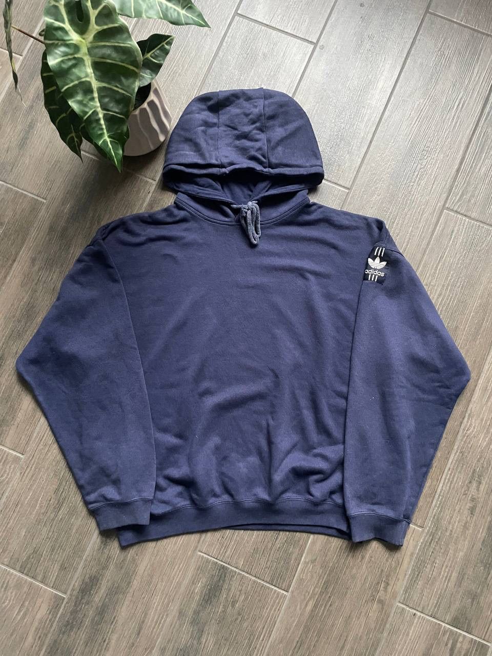 Adidas navy vintage y2k baggy sk8 hoodie