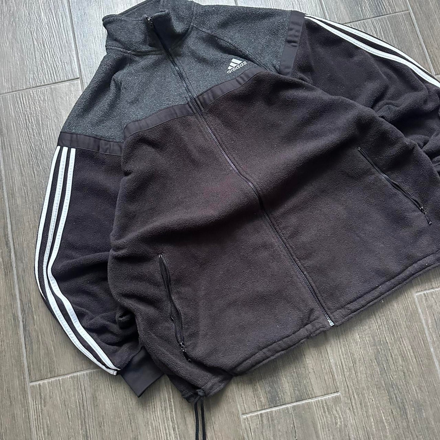 Adidas y2k fleece zip black jumper