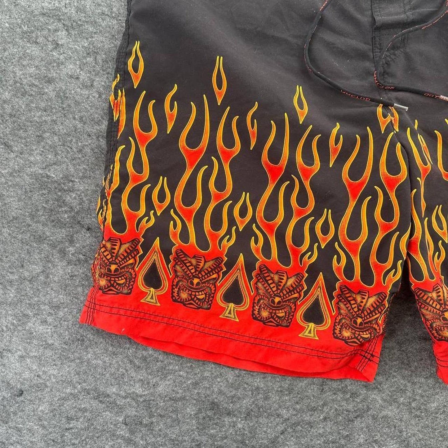 Y2k cotcha flame board shorts