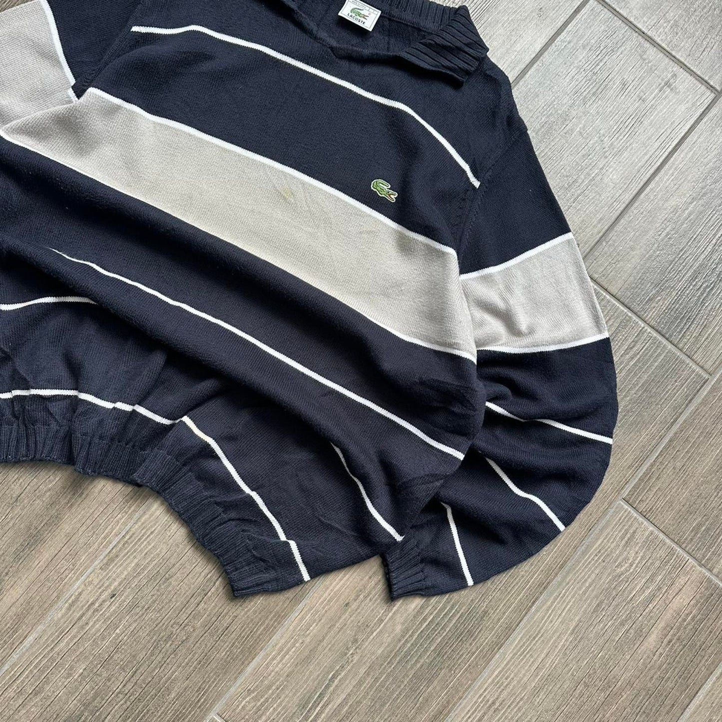 Lacoste navy blue stripped sweater