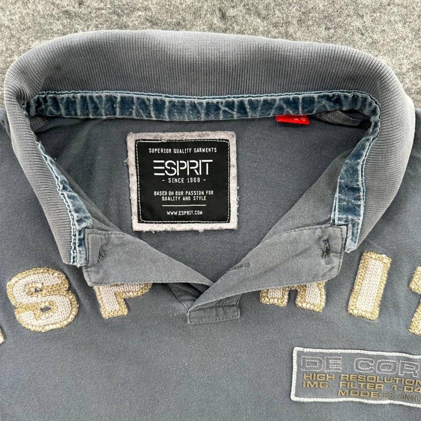 Y2k esprit long sleeve polo