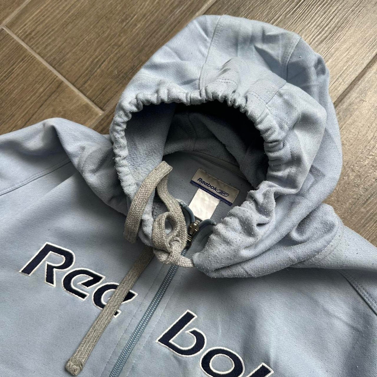 Reebok blue zip up hoodie