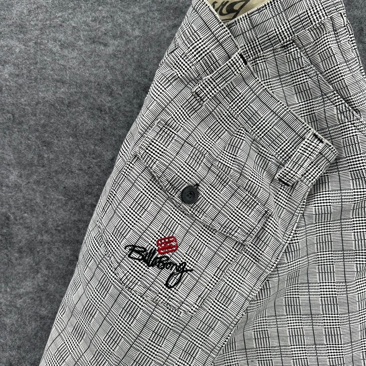 Billabong grey plaid board shorts