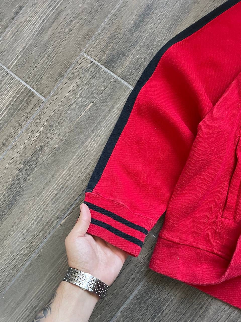 Polo Ralph Lauren y2k red cotton zip hoodie