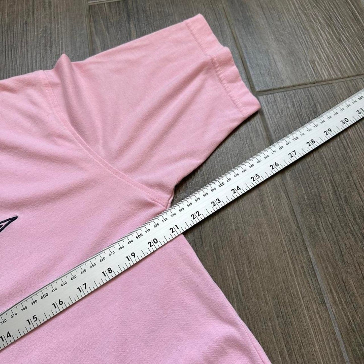 Pink UMBRO tee with embroidered logo