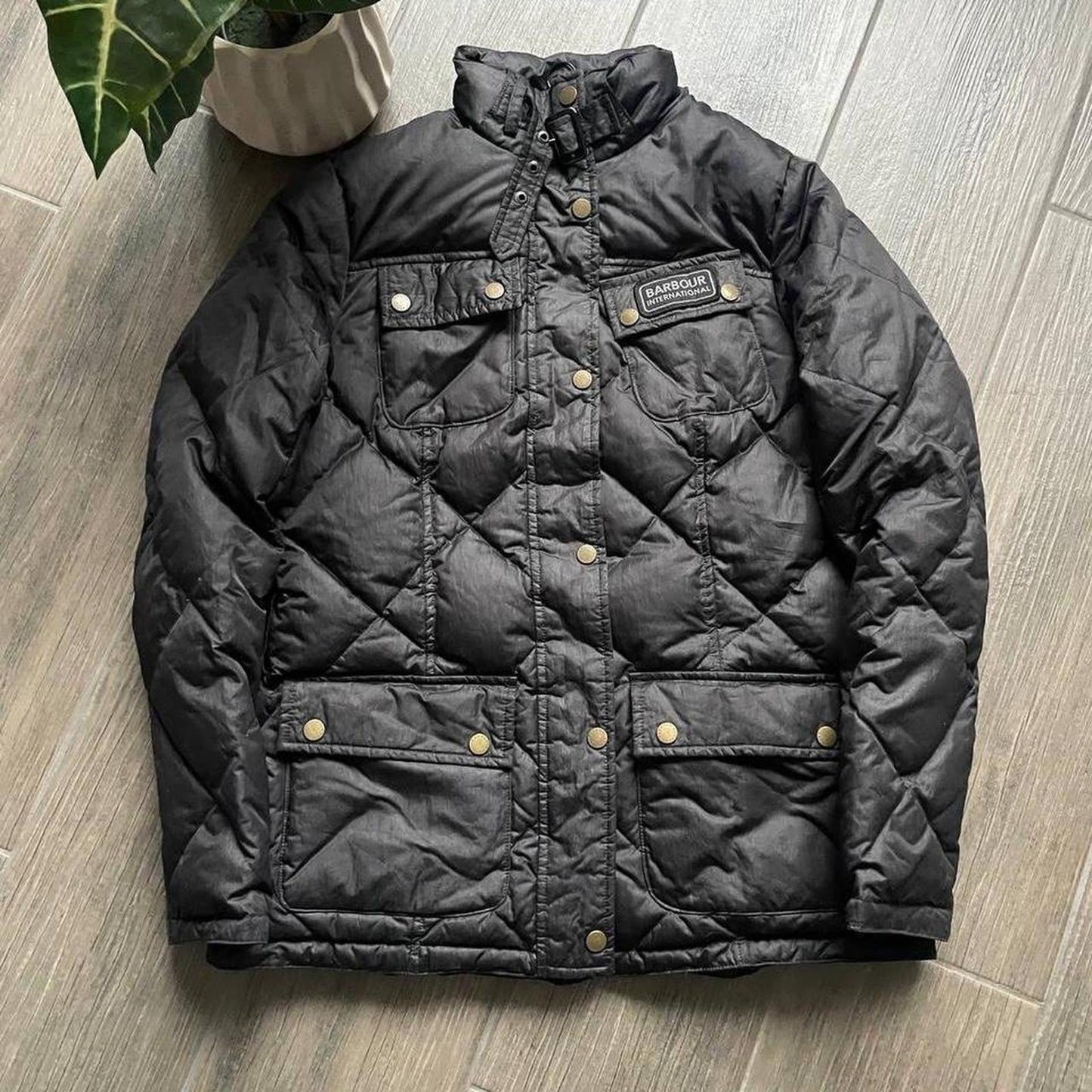 Barbour International Women’s Black Down winter jacket