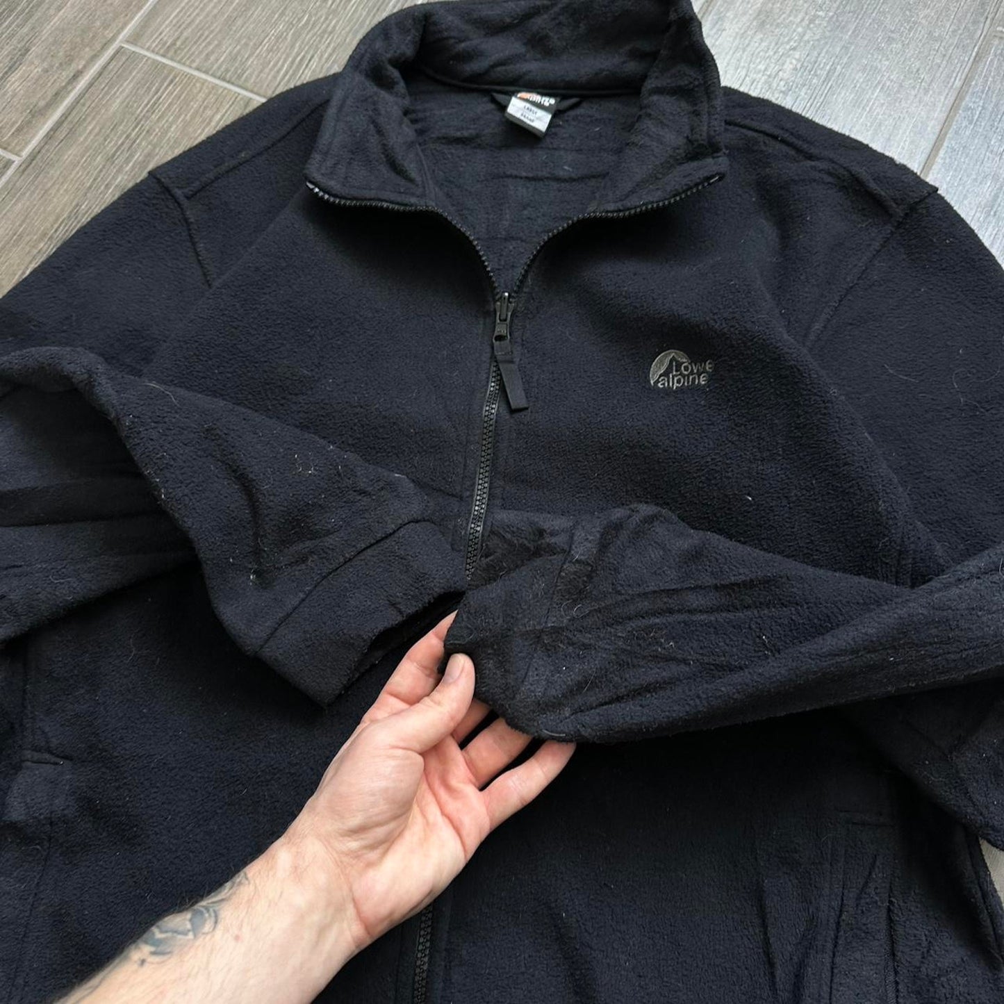 Lowe Alpine y2k black fleece jumper