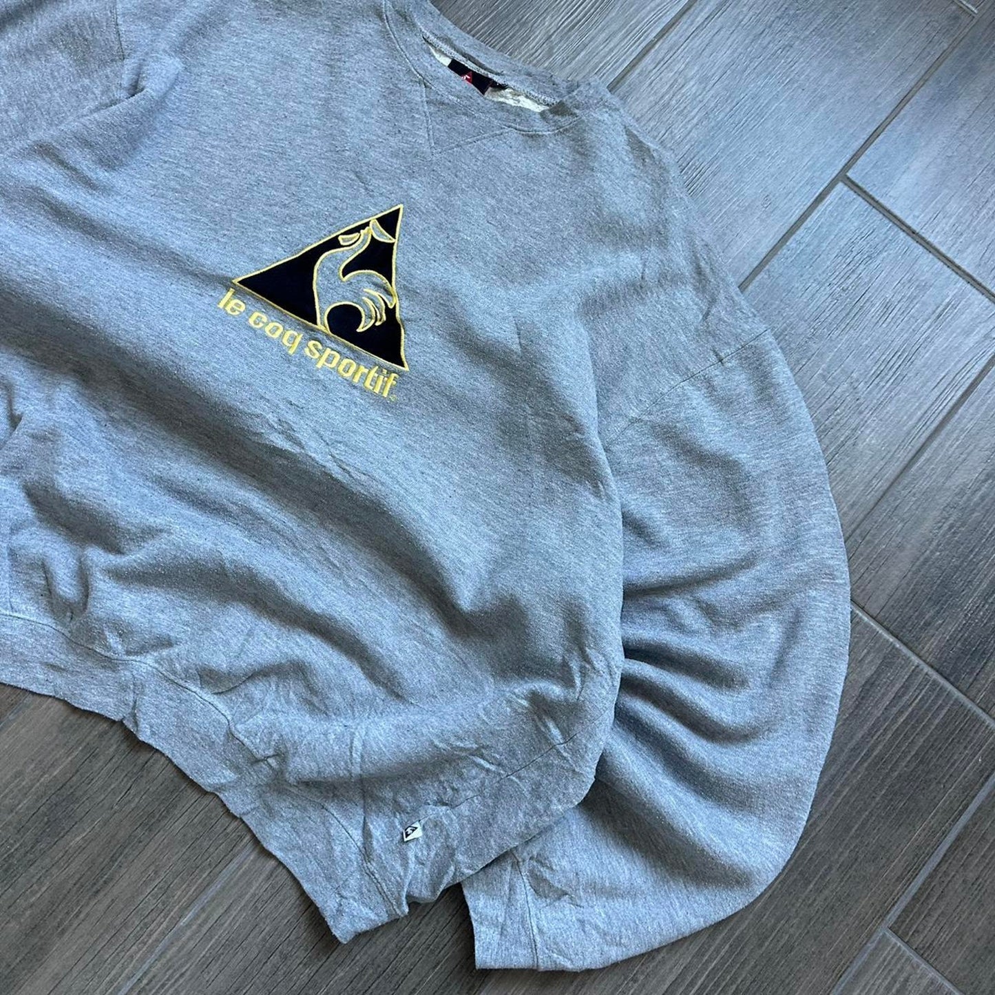 Le Coq Sportif grey y2k baggy sweatshirt