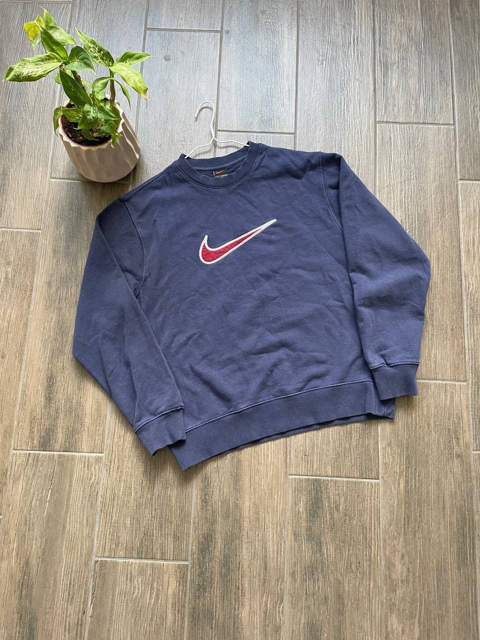 Nike navy vintage big swoosh baggy sweatshirt