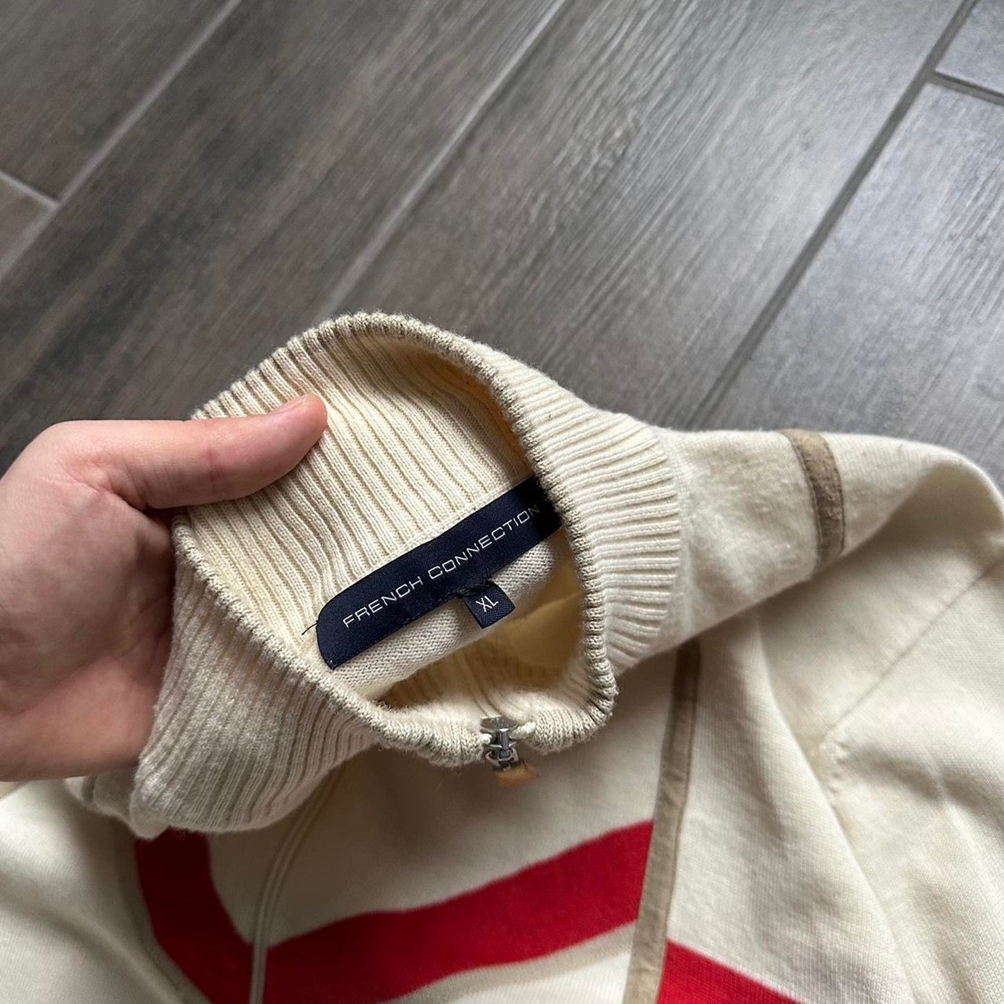 Y2k Japanese style zip L jumper