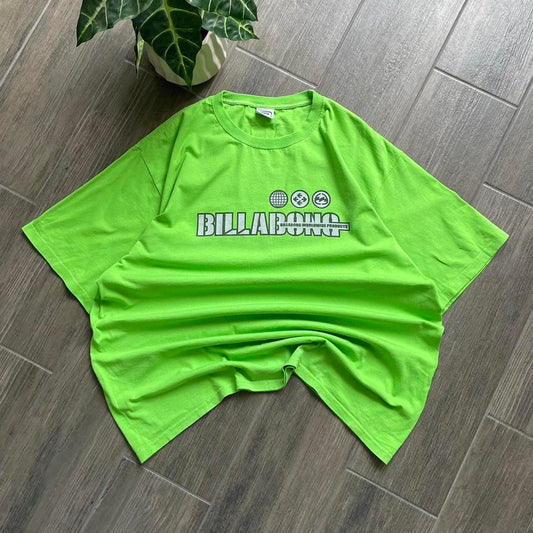 Billabong green baggy surf y2k tee