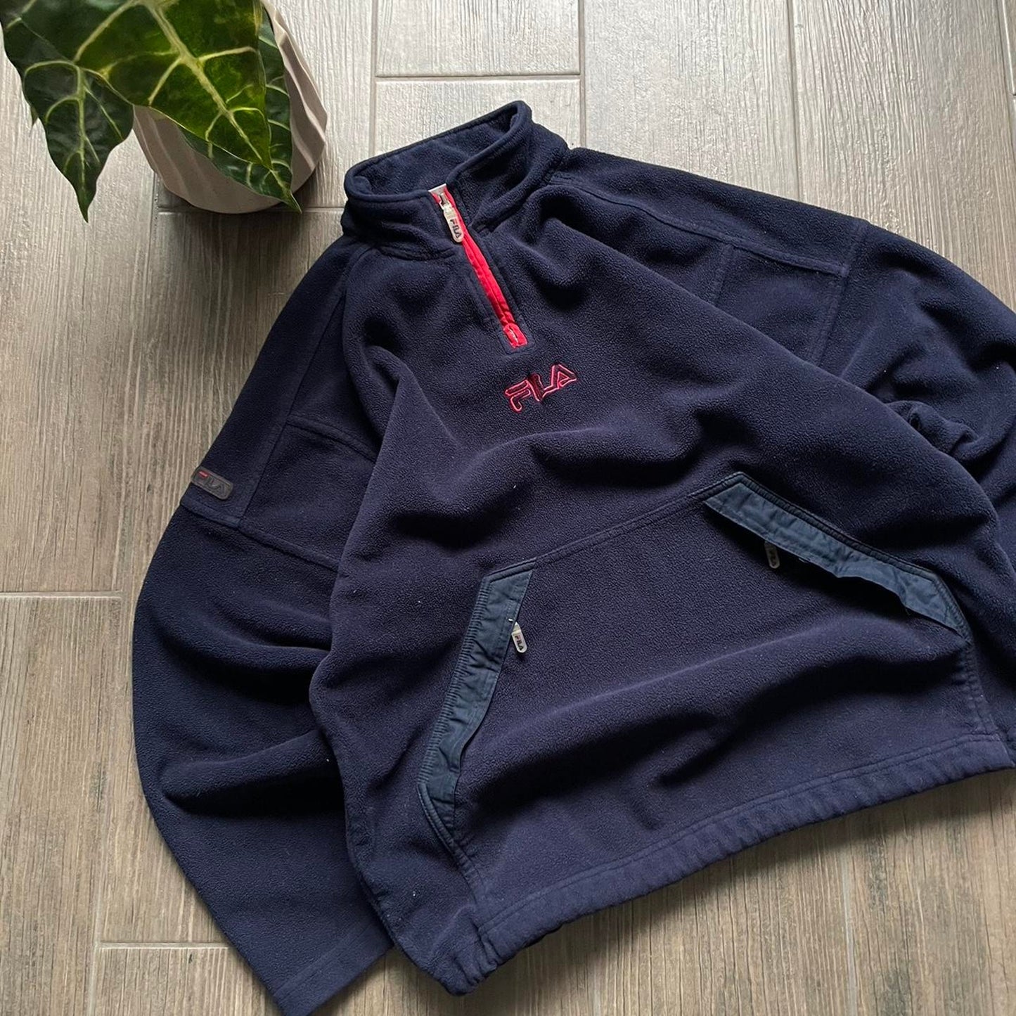 Fila winter baggy navy fleece streetwear M jumper