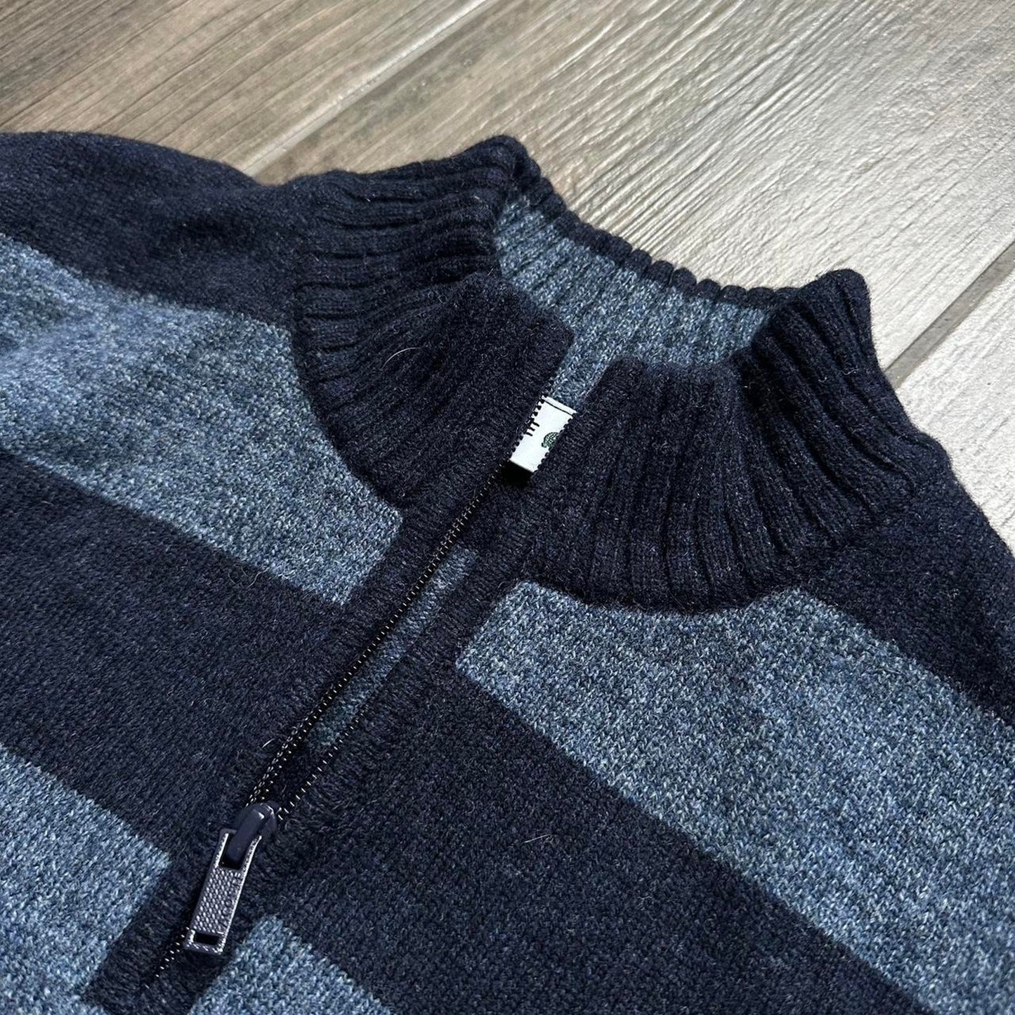 Lacoste y2k striped wool sweater