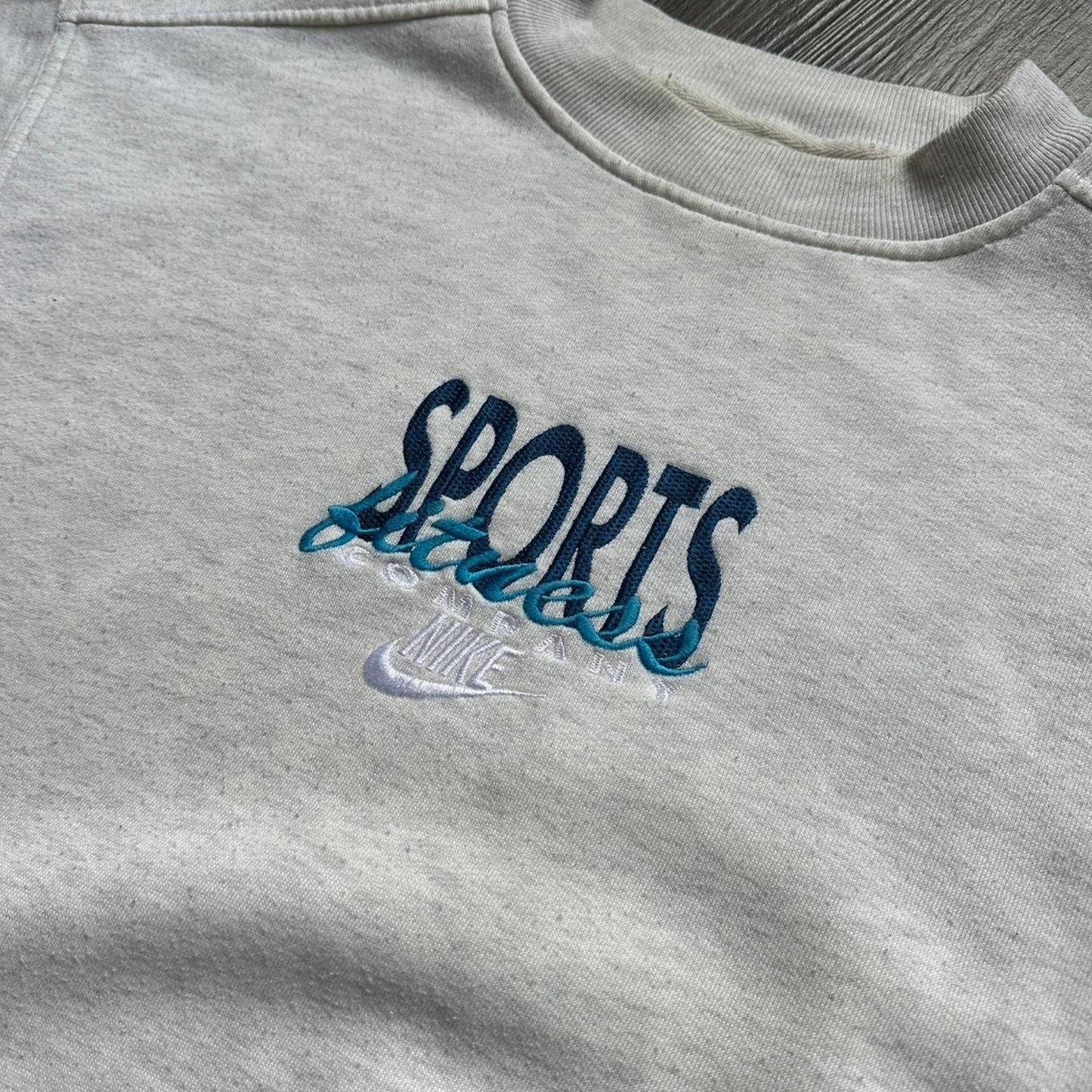 Nike grey crewneck sweatshirt with embroidered logo