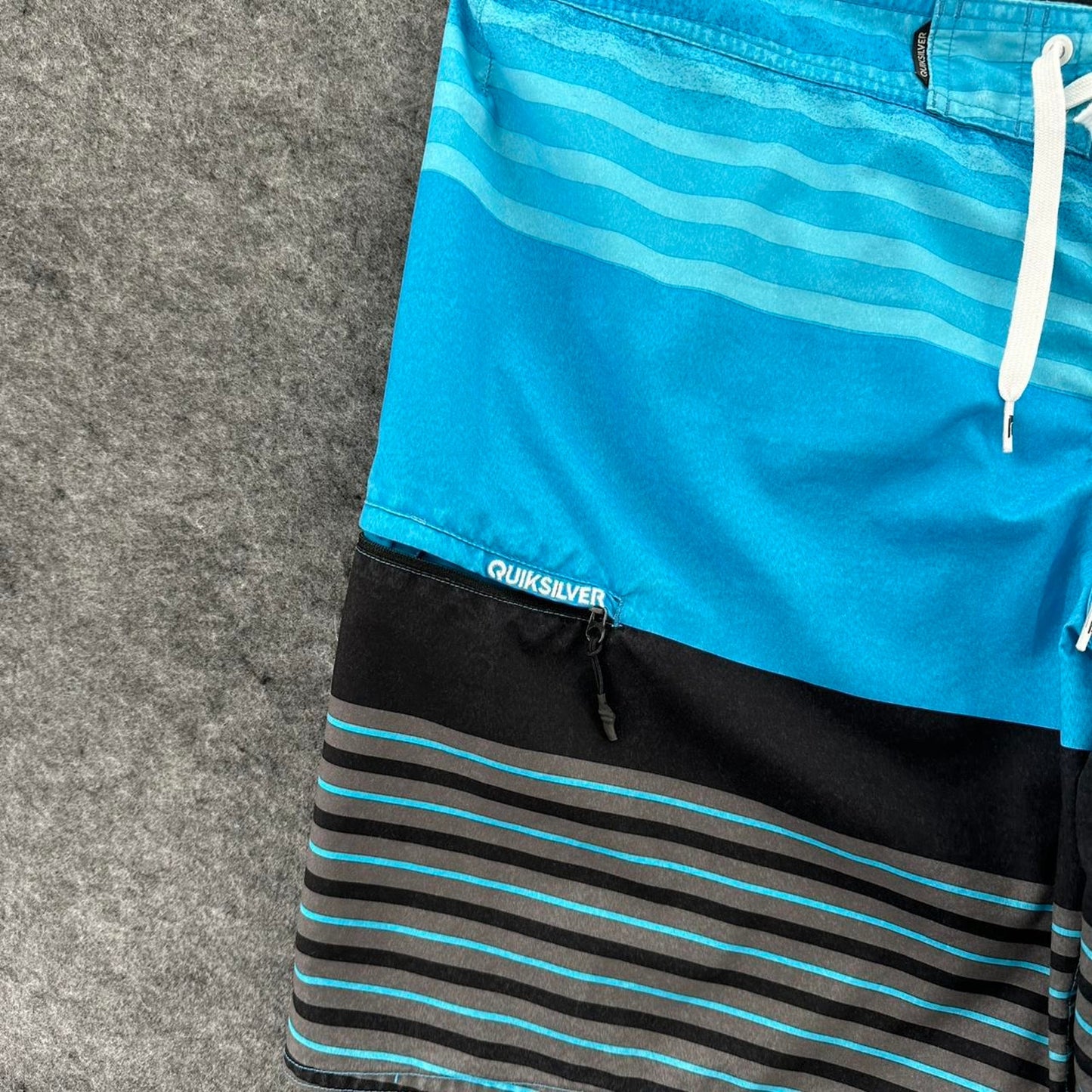 Quiksilver blue striped board shorts