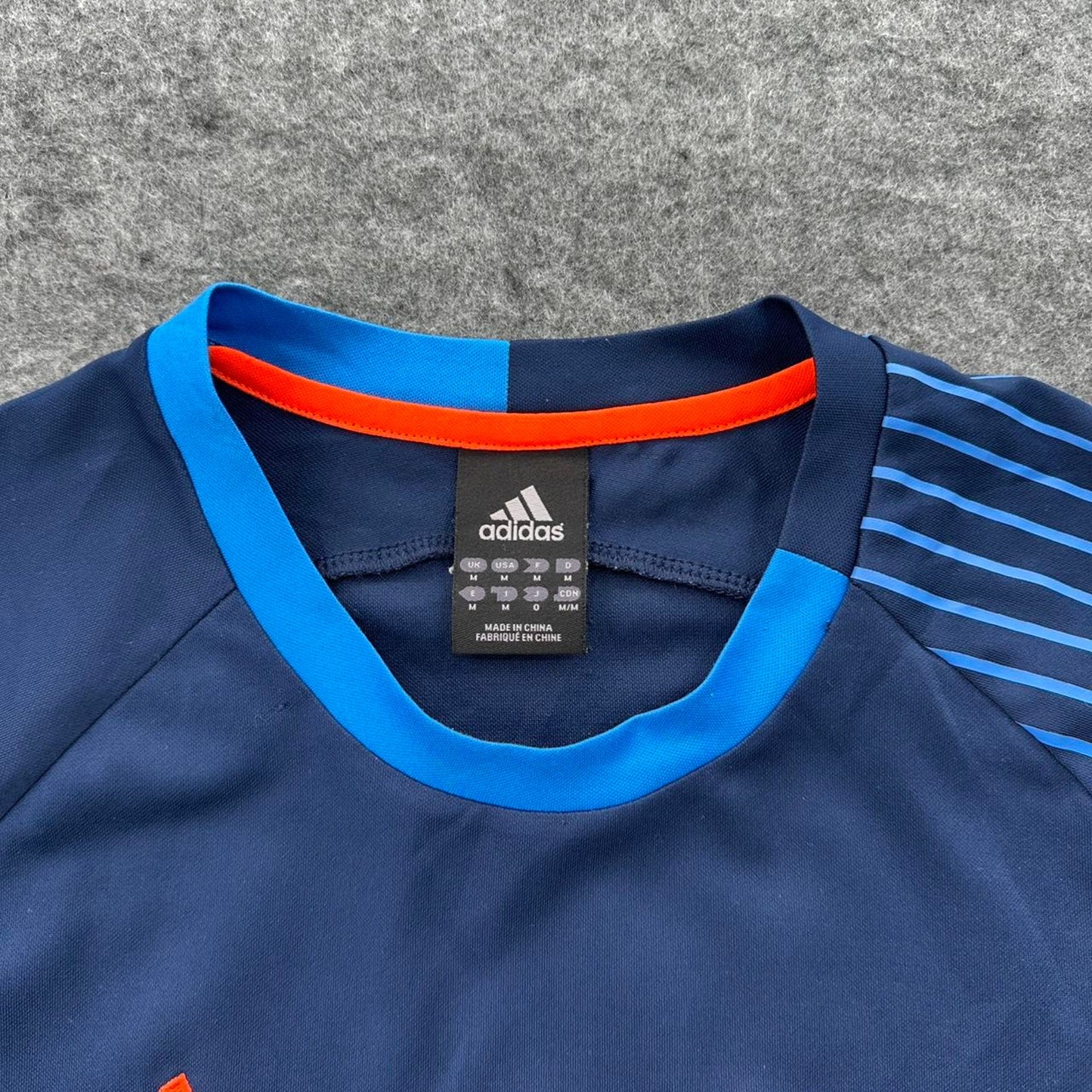 Adidas navy blue t shirt with