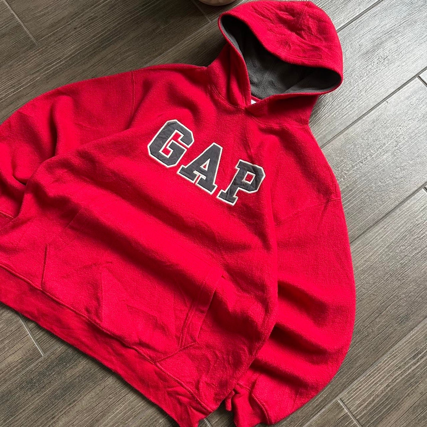 Gap fleece red y2k streetwear S hoodie
