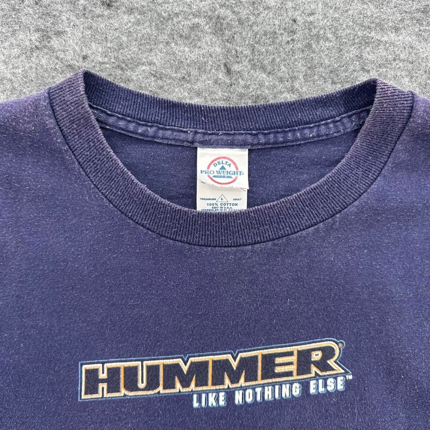 Y2k hummer graphic tee navy