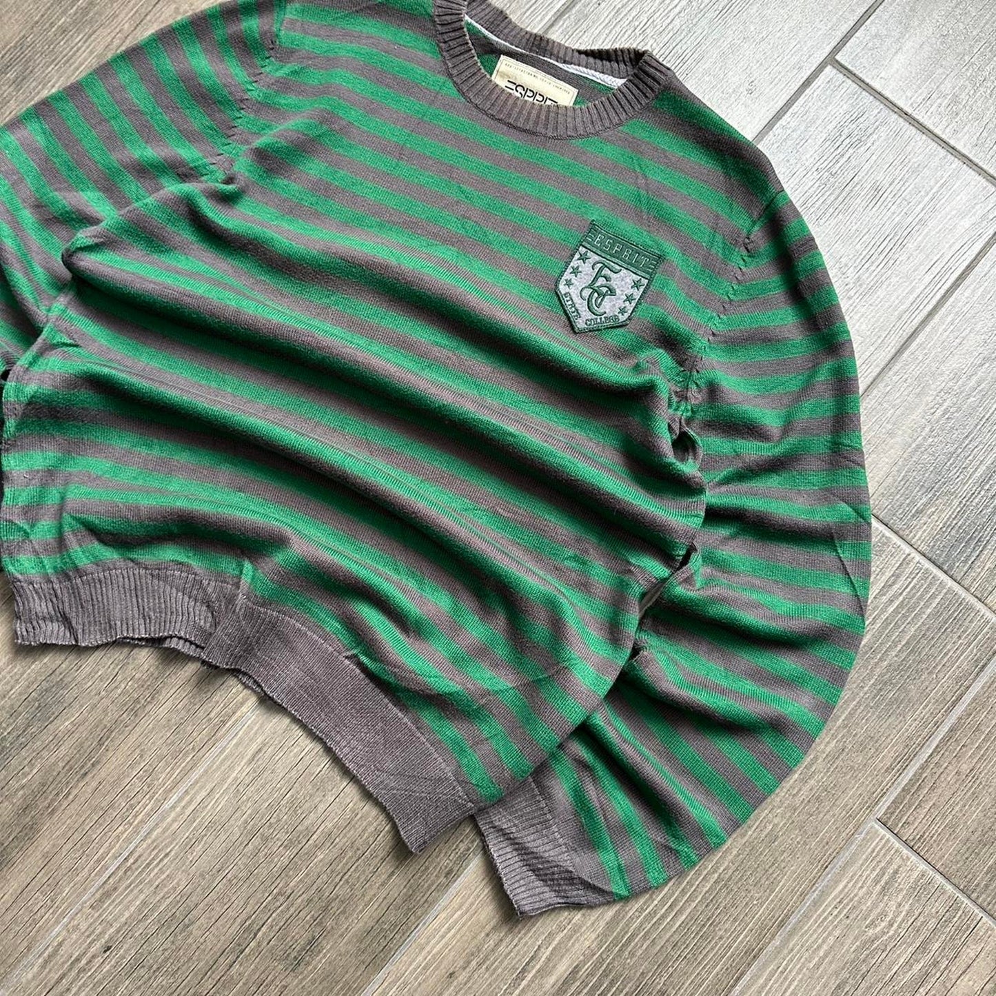 Vintage Esprit Japanese style knitted striped M jumper