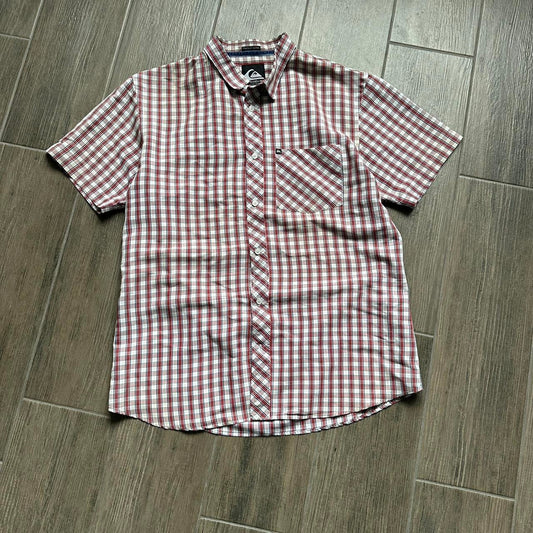 Quiksilver red white checkered