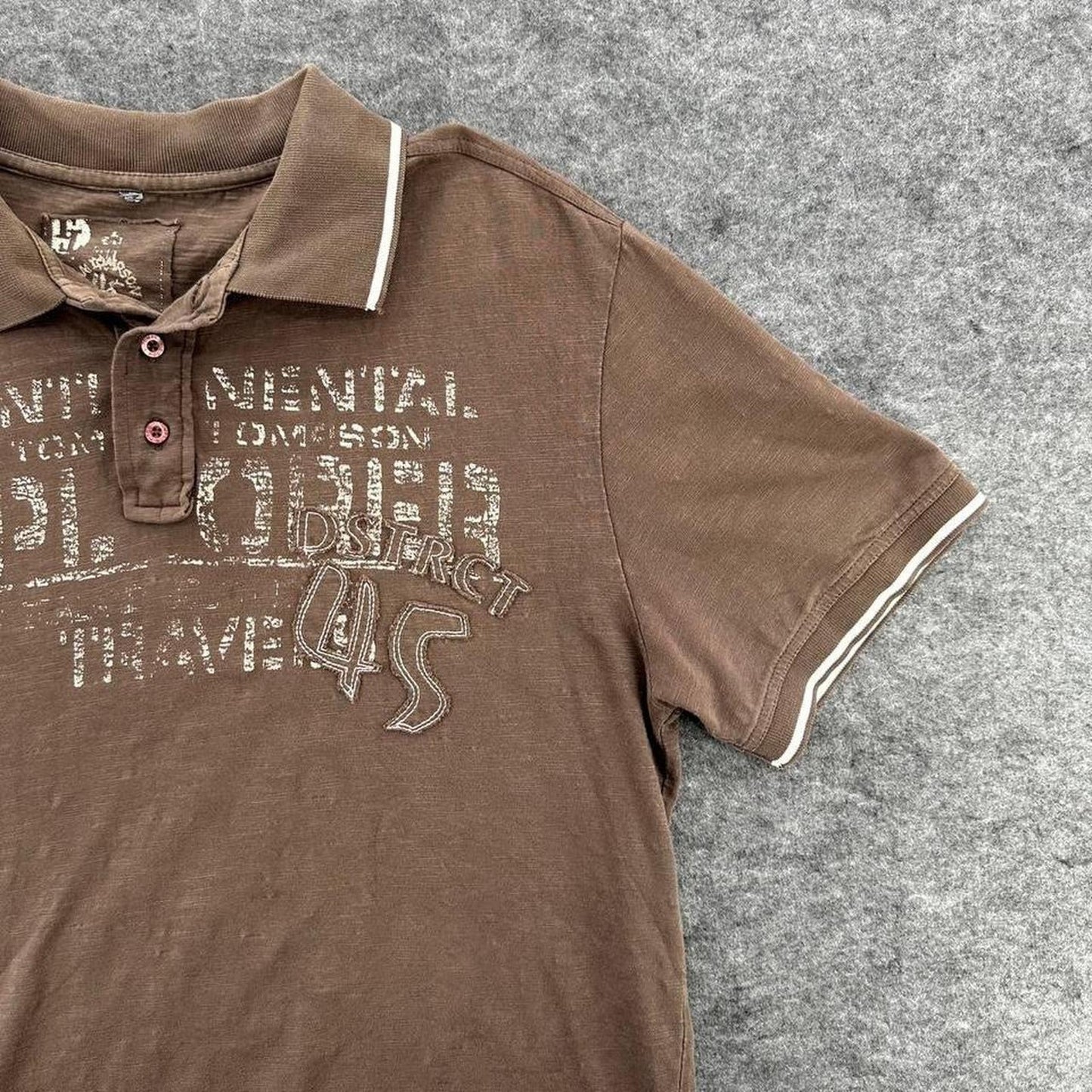 Y2k brown vintage polo shirt