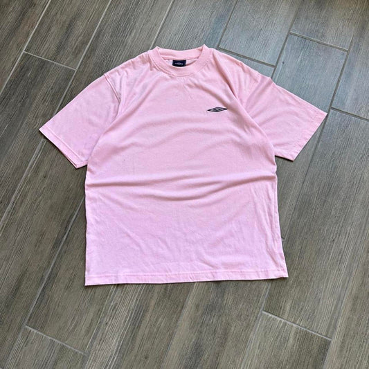 Pink UMBRO tee with embroidered logo
