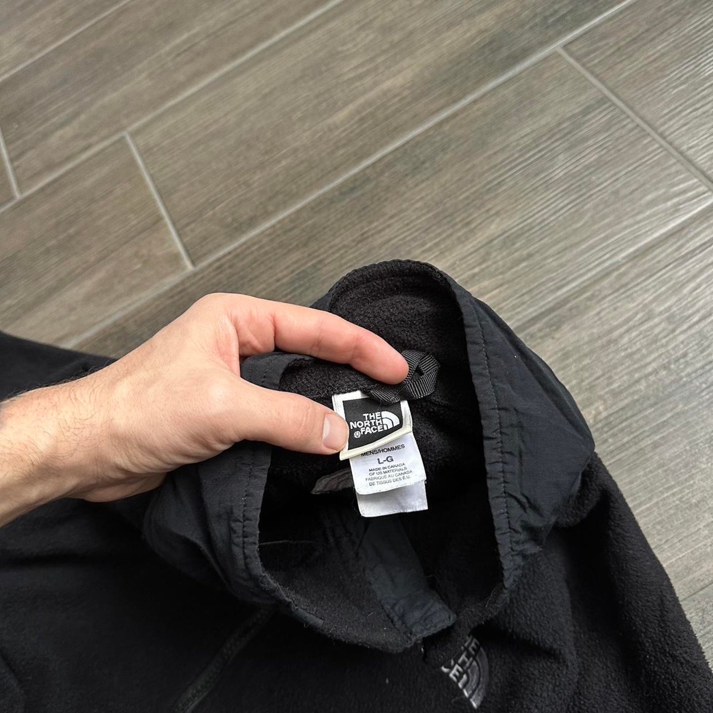 The North Face black zip winter fleece jacket