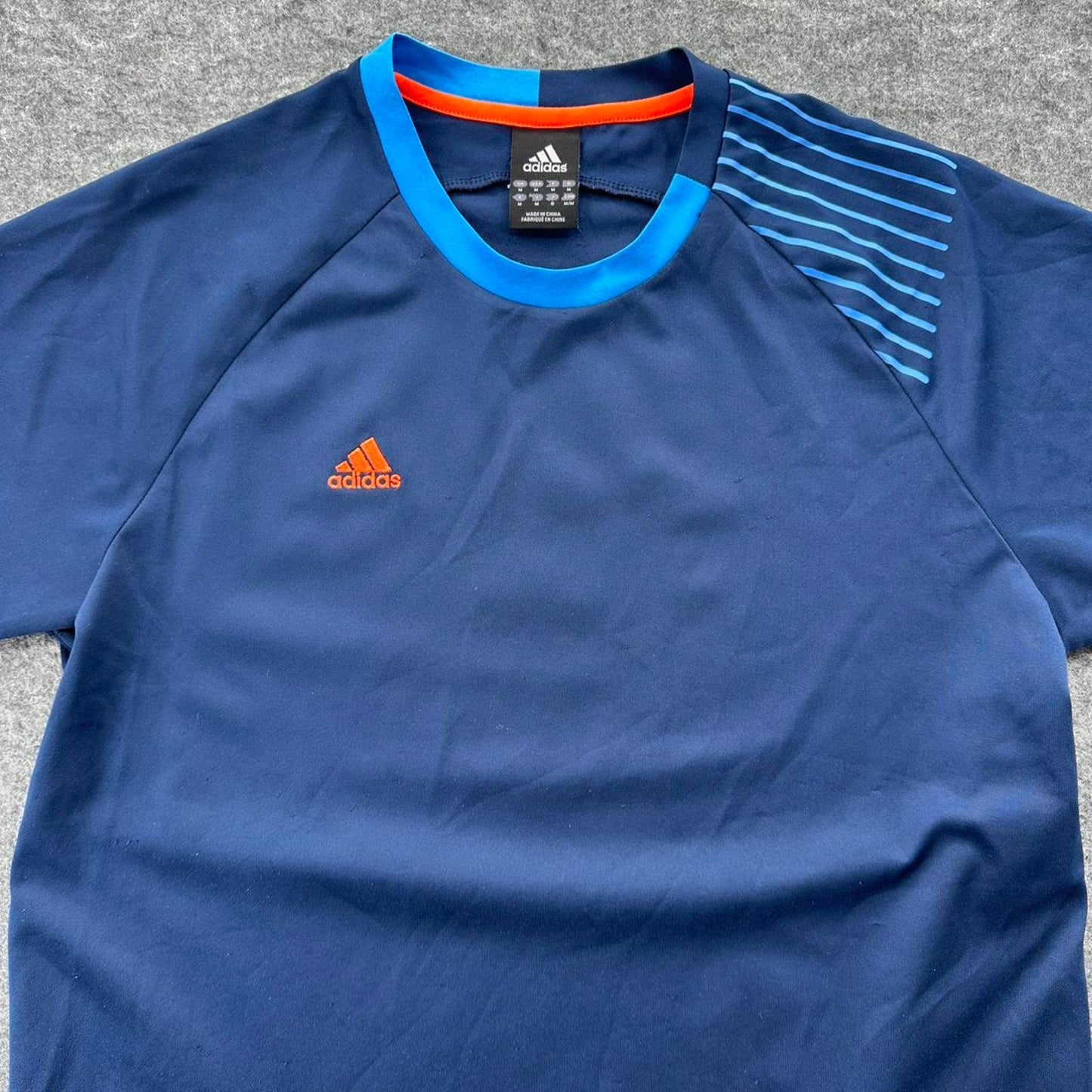 Adidas navy blue t shirt with
