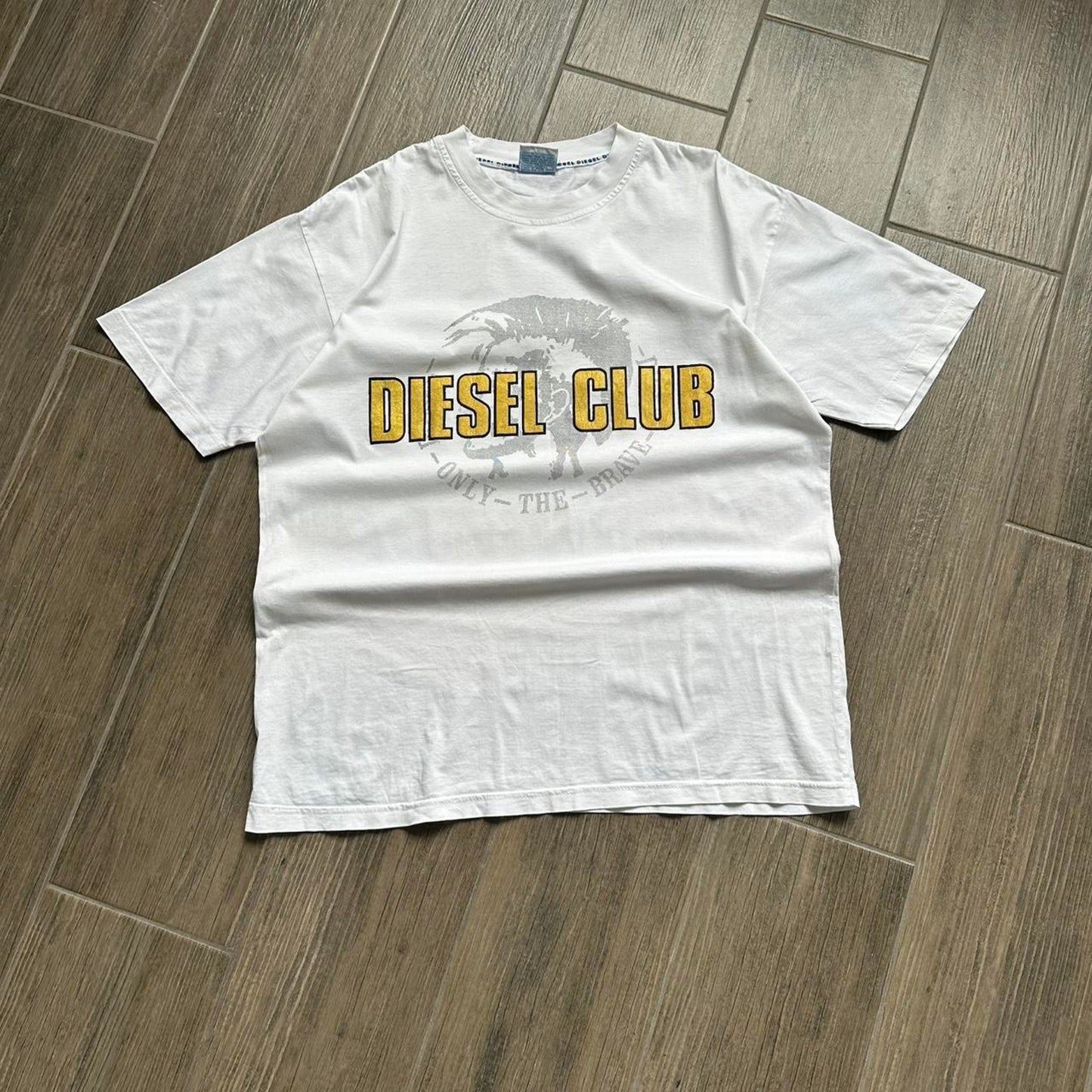 Diesel y2k white japanese style tee