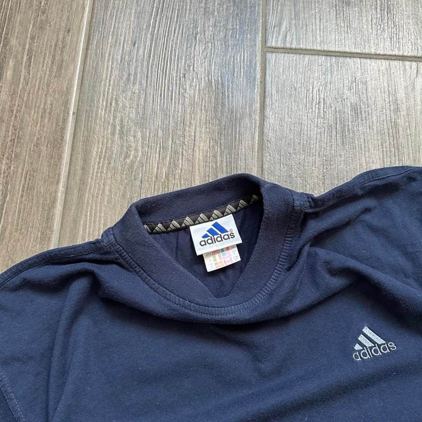 Adidas navy blue cotton t-shirt