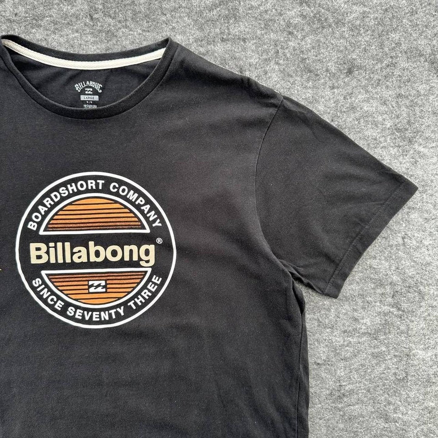 Billabong black cotton t shirt with