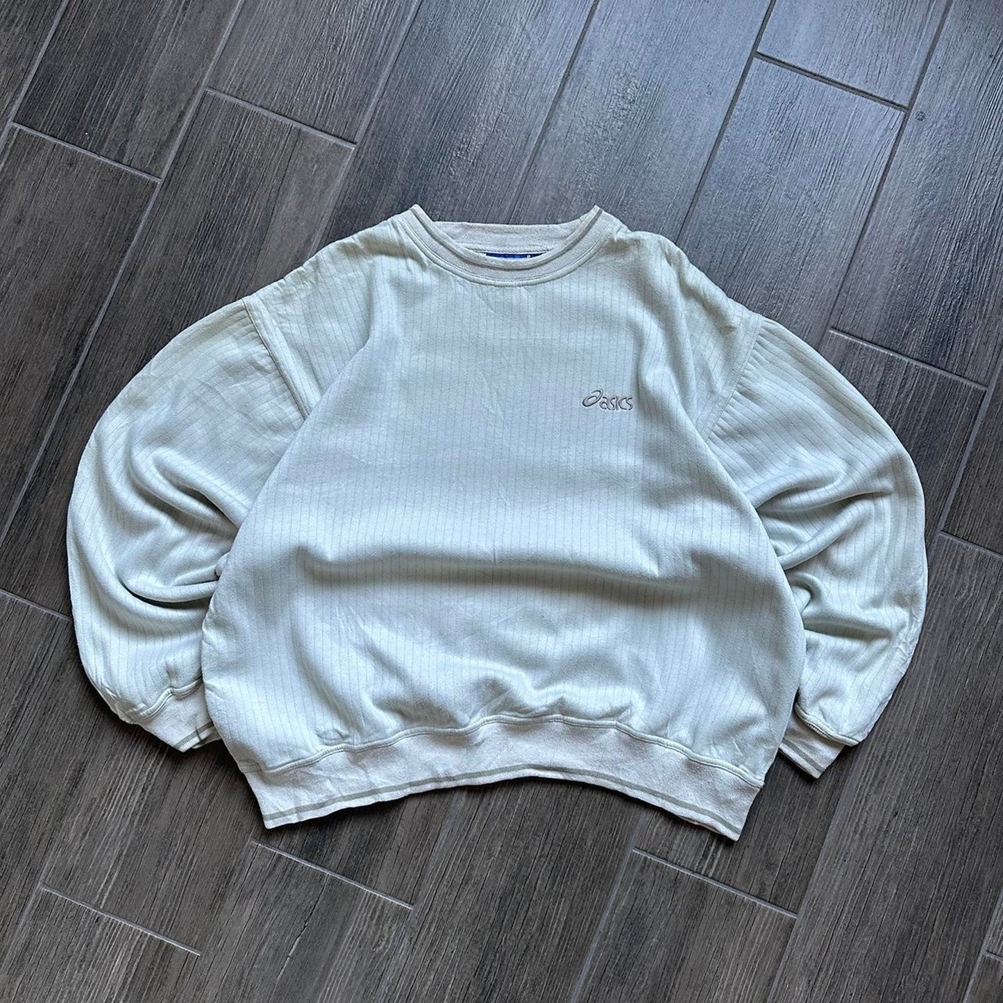 Asics beige oversized y2k sport L-XL sweatshirt