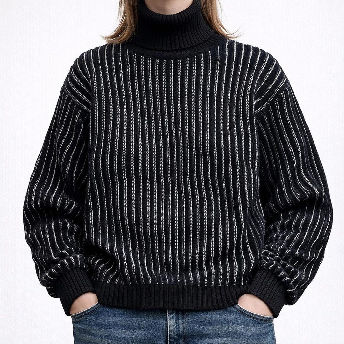 Vintage knit stripped sweater