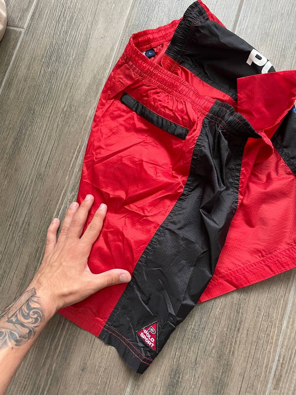 Polo Ralph Lauren Sport red summer y2k nylon shorts