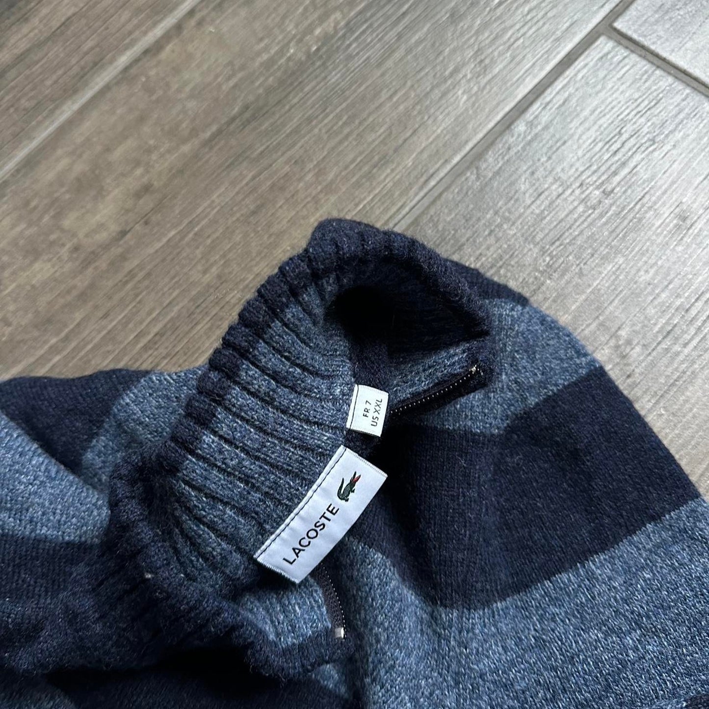 Lacoste y2k striped wool sweater