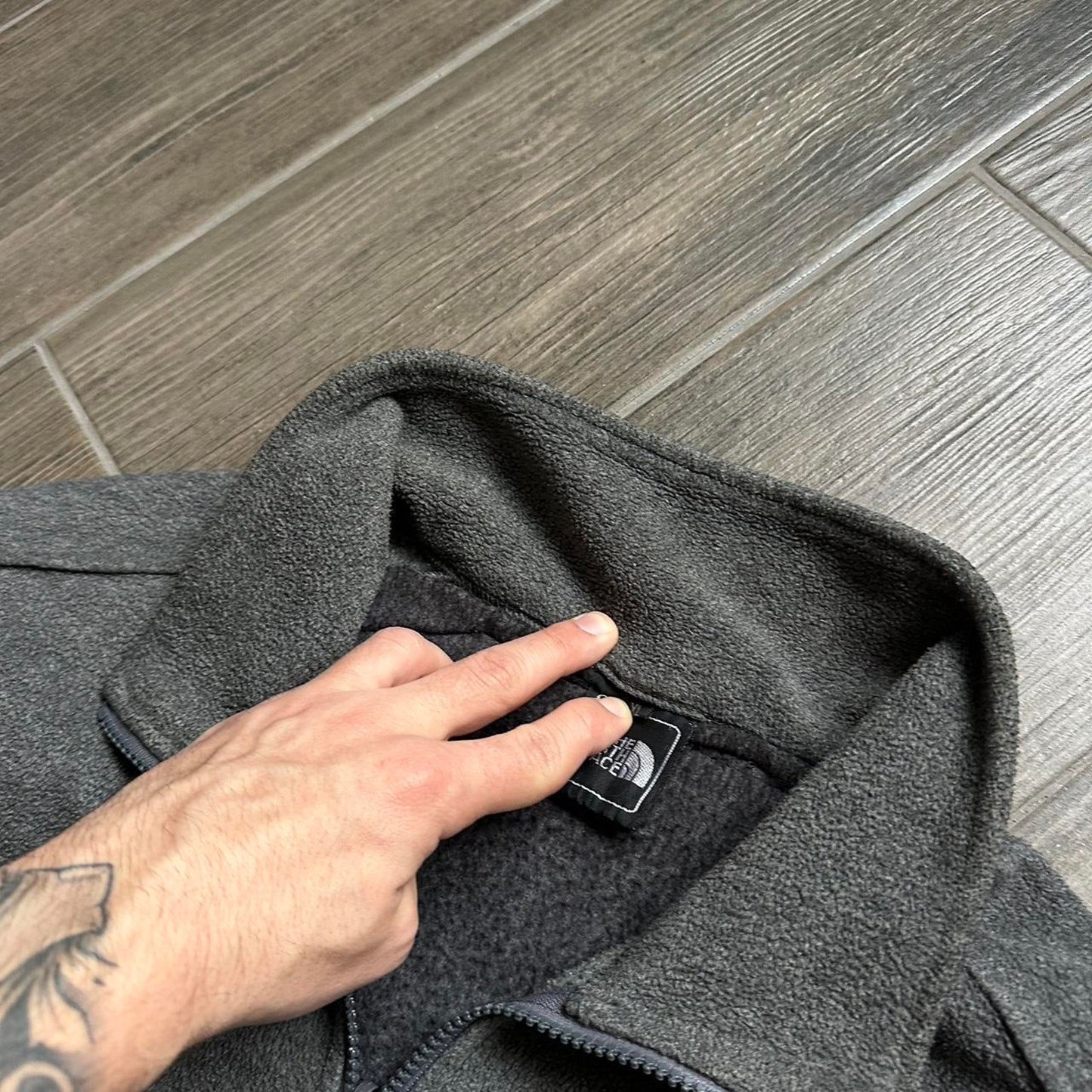 The North Face grey zip vintage gorpcore fleece jumper