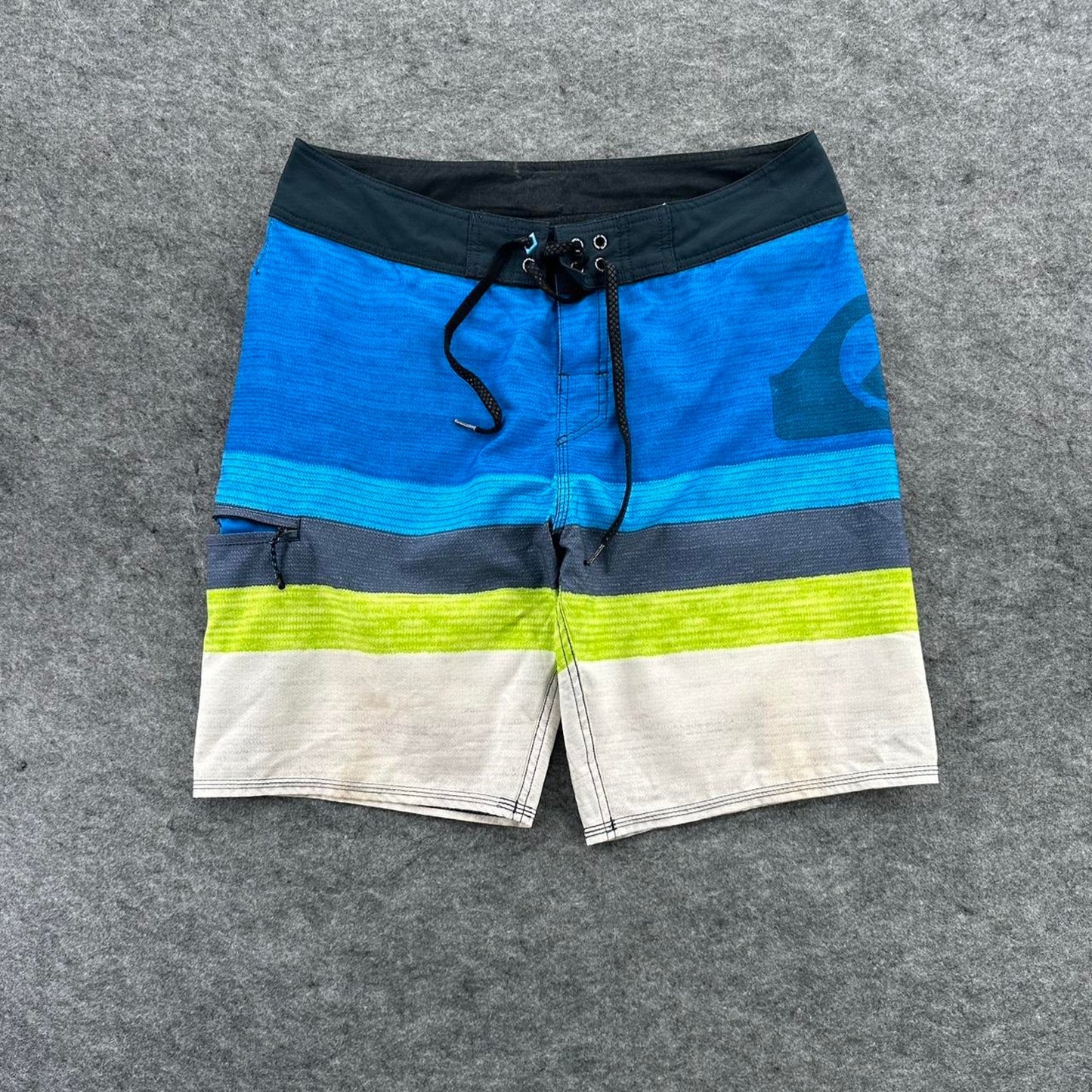 Quiksilver blue striped board shorts