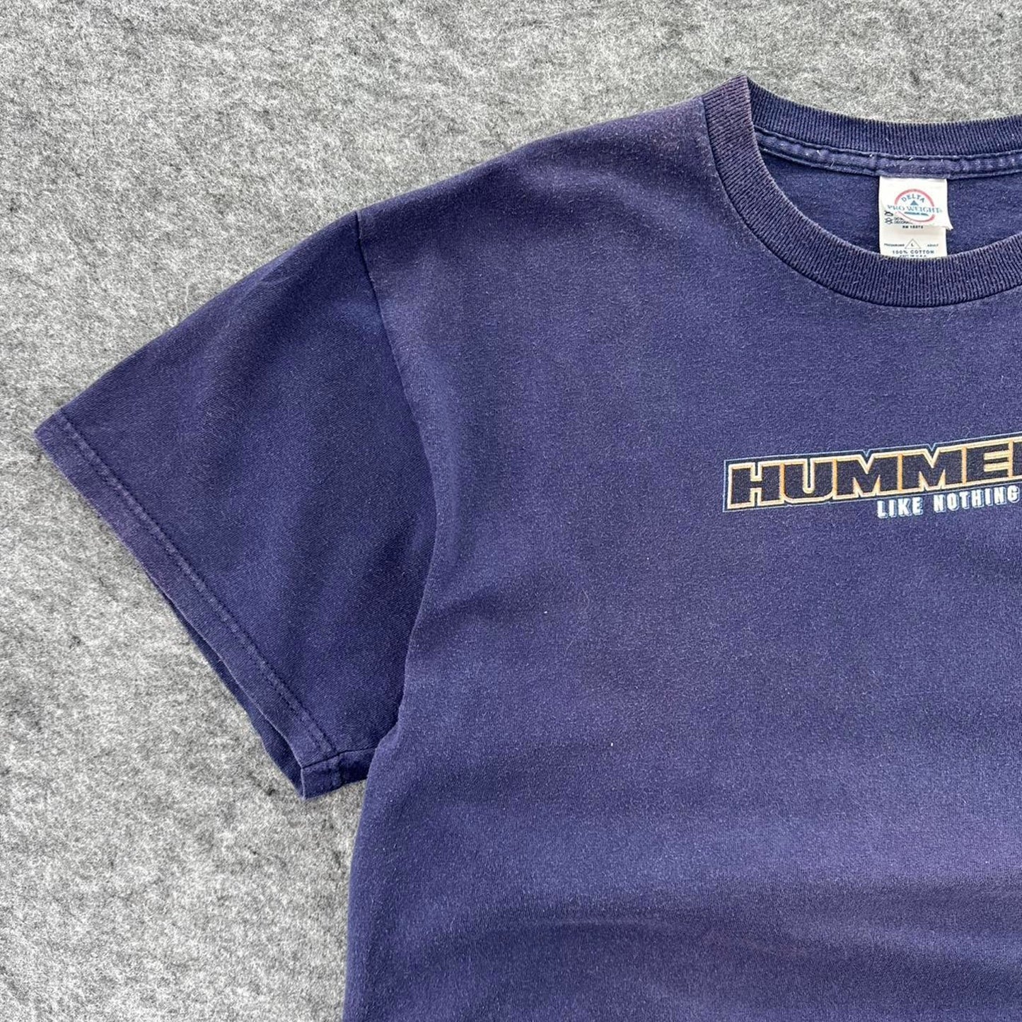 Y2k hummer graphic tee navy