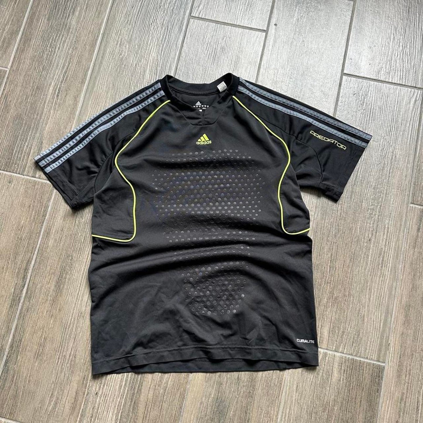 Adidas black and yellow sportswear shirt
