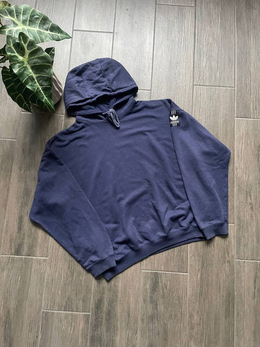 Adidas navy vintage y2k baggy sk8 hoodie