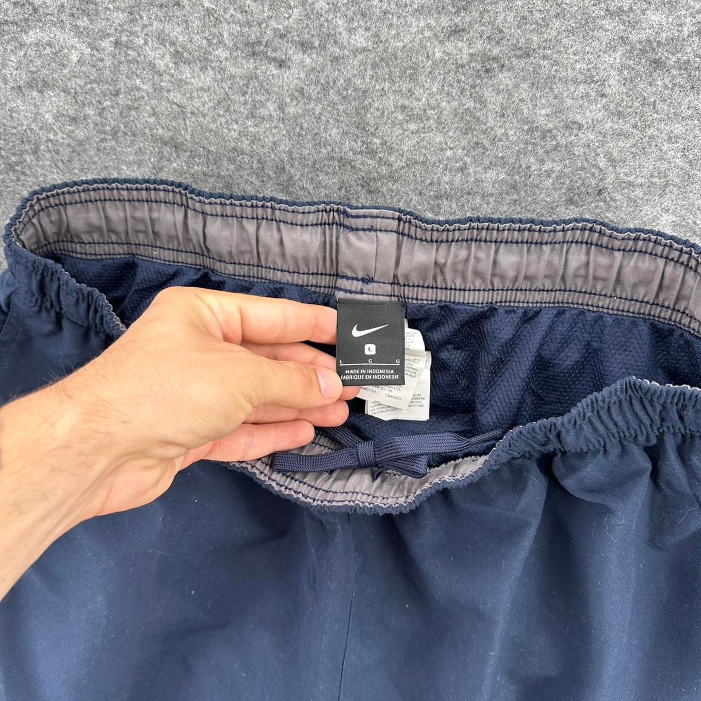 Nike navy blue running shorts