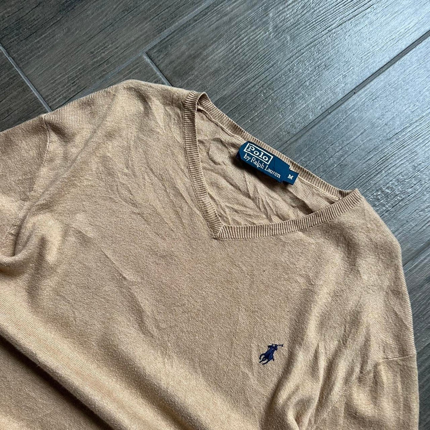Polo Ralph Lauren cotton y2k v neck jumper