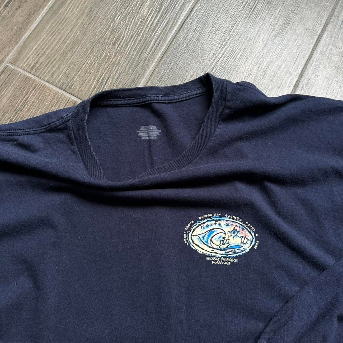 Surf style blue long sleeve