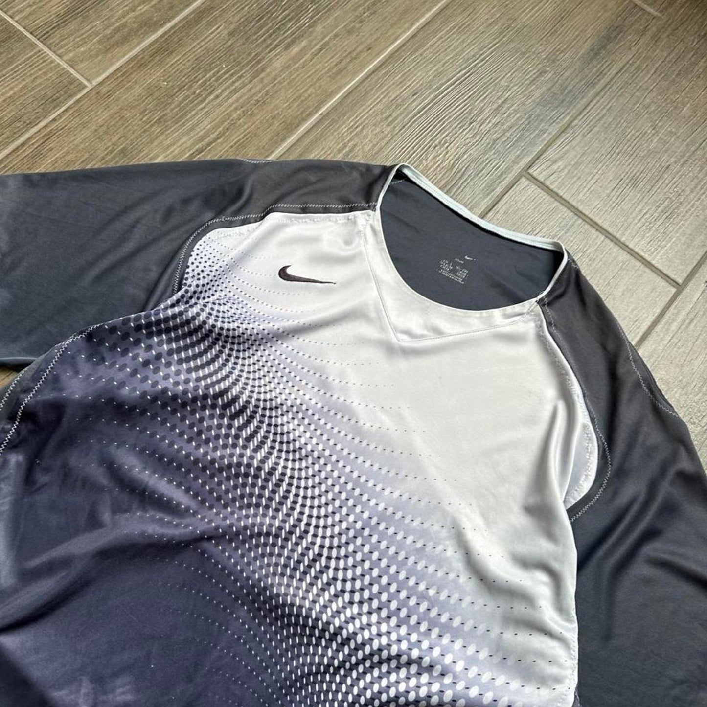 Nike grey and black dri-fit running shirt