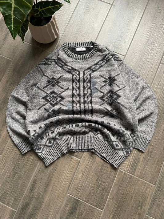 Vintage grandpacore baggy y2k knitted jumper